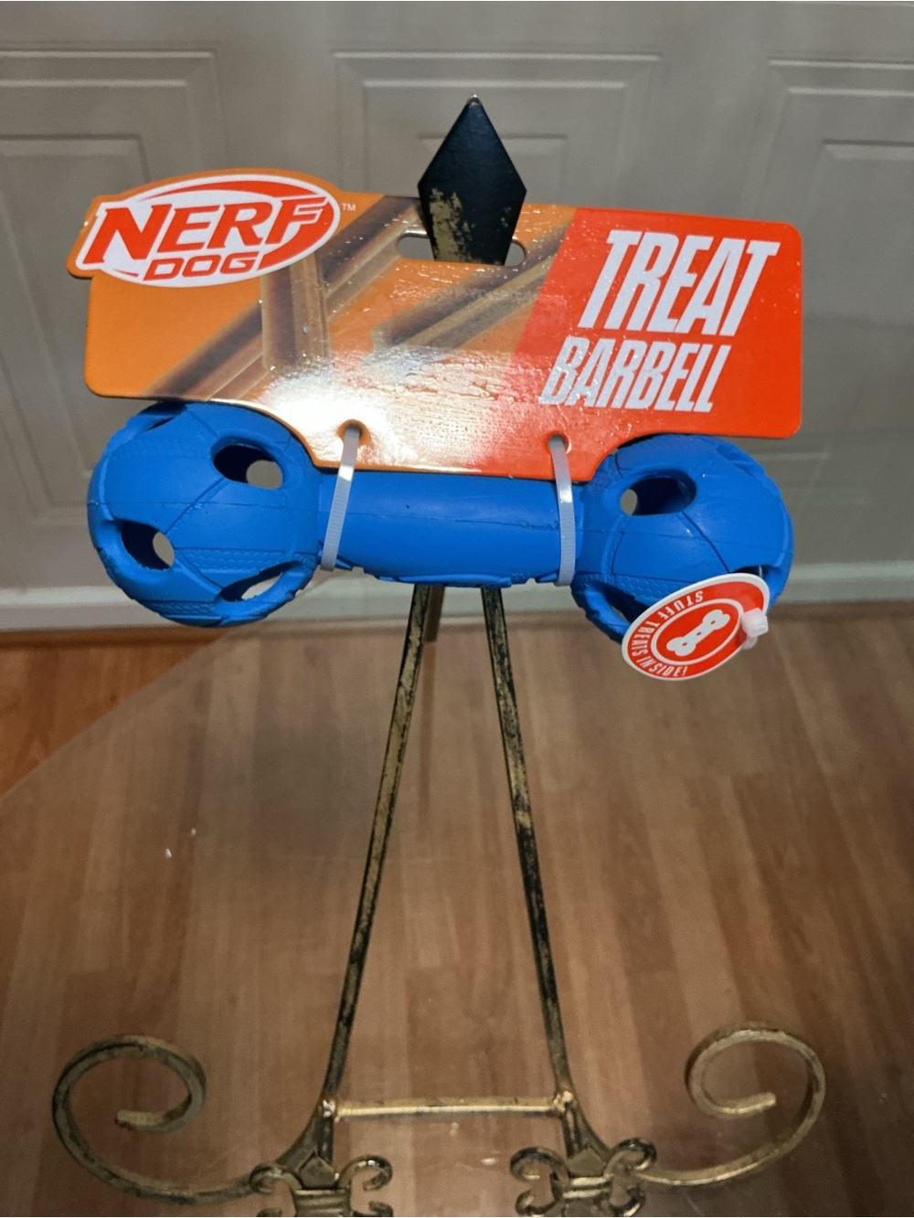 Nerf Dog Treat Barbell Bone 7”;  New!